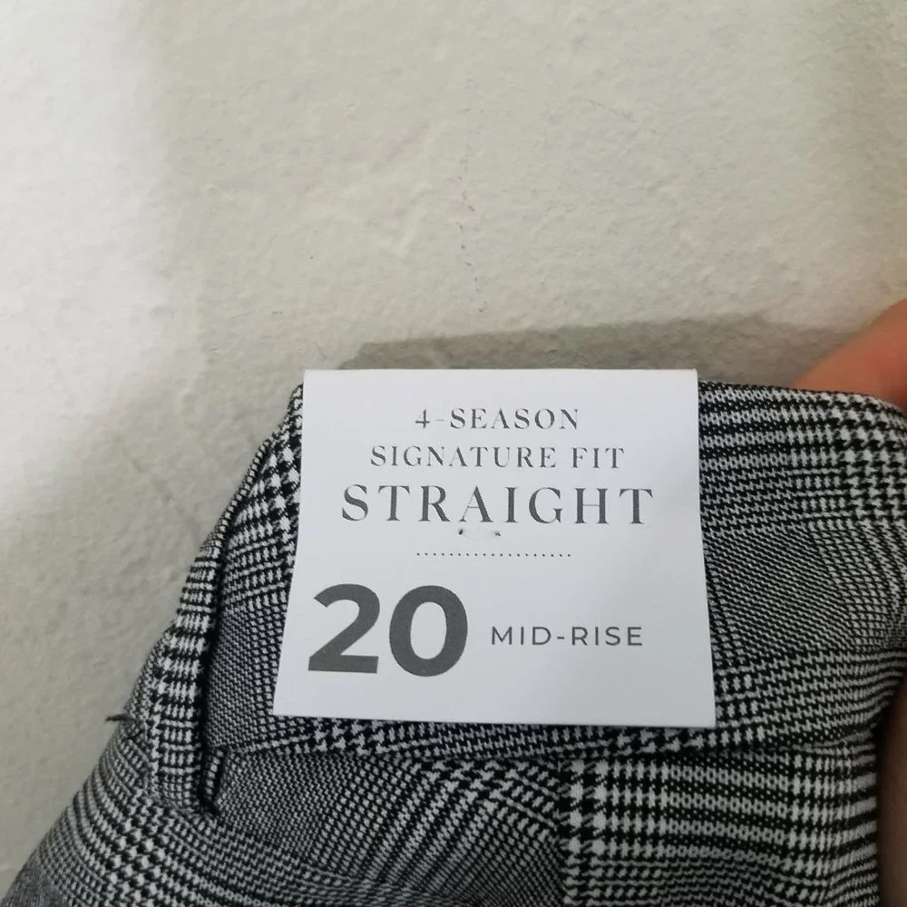 NWT Lane Bryant Mid-Rise Straight Super Stretch 4-Season Plaid Dress Pants - Picture 6 of 7
